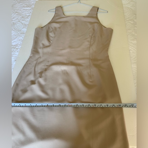 Beymen Natural tan color 48% wool blend sleeveless dress at knee Eu 42 US 10 - Picture 13 of 15